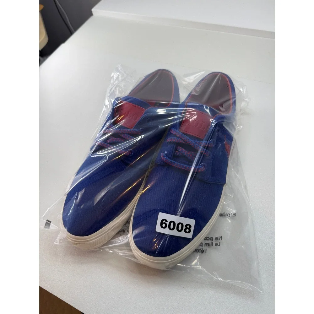 Polo Ralph Lauren Faxon Low Mens Royal Canvas Sneakers 7.5D NEW